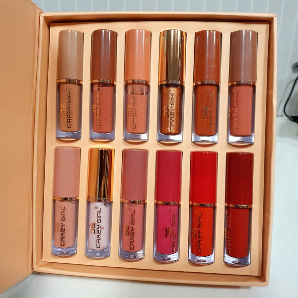 Crazy Girl® “Thanks for the Love” Lip Set – 12 Premium Shades