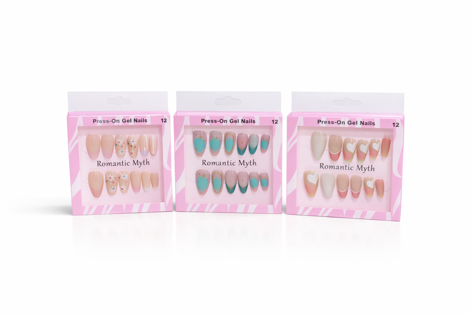 ( 3Box )  Of Romantic Myth Press On - Gel Nails