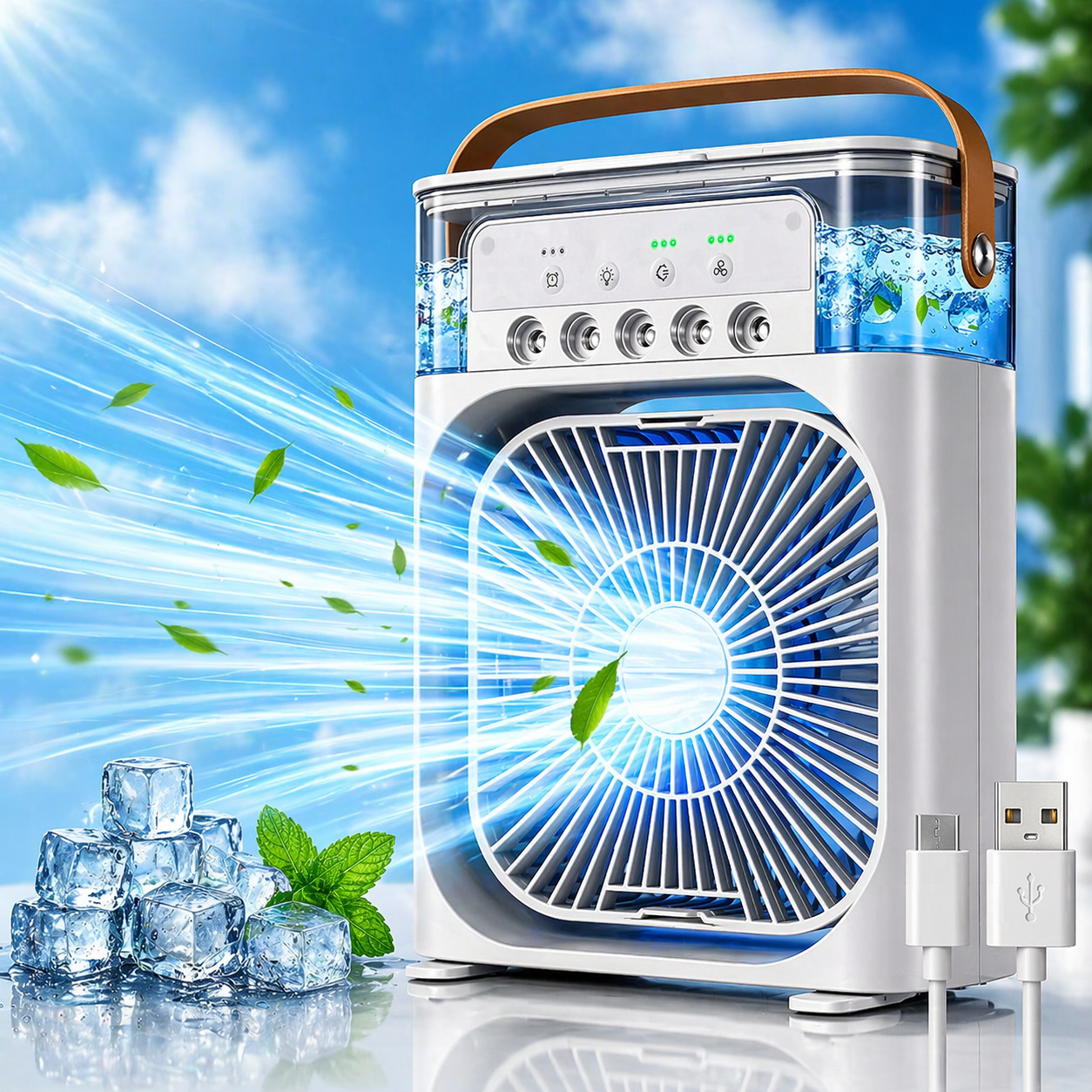 Portable Air Cooler Fan – USB Mini AC