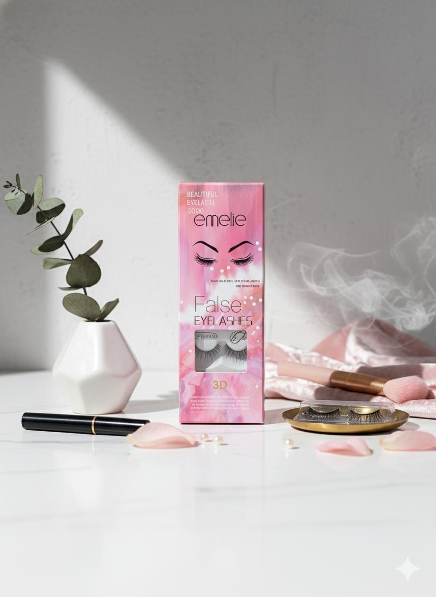 Eyelase Cooo Emelie,False Eye Lashes 3D Mink – (10 Pcs)