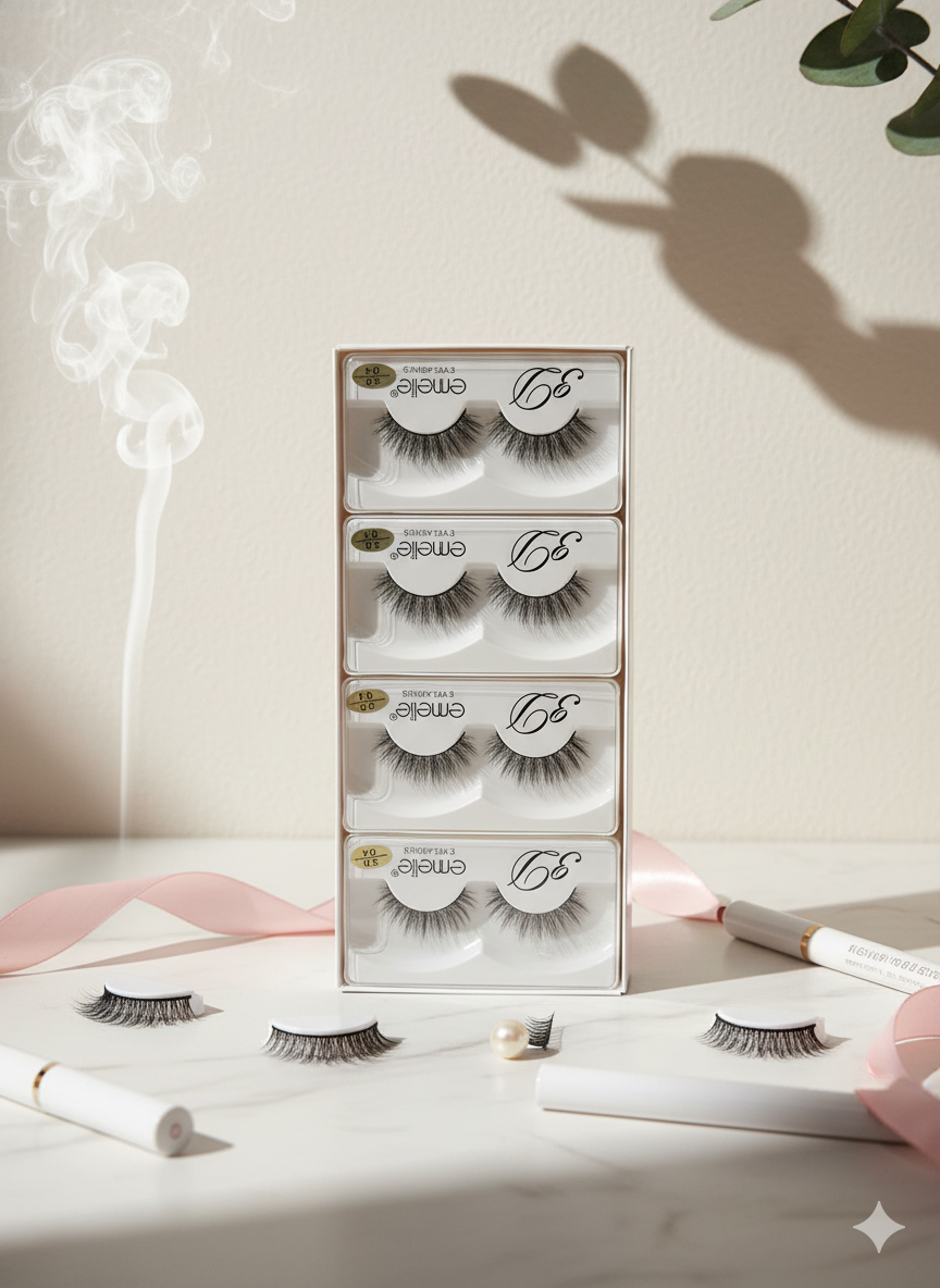Eyelase Cooo Emelie,False Eye Lashes 3D Mink – (10 Pcs)