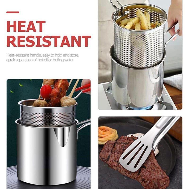 Stainless Steel Strainer Pot - 1 Pc, Easy To Use and Clean Fries Strainer