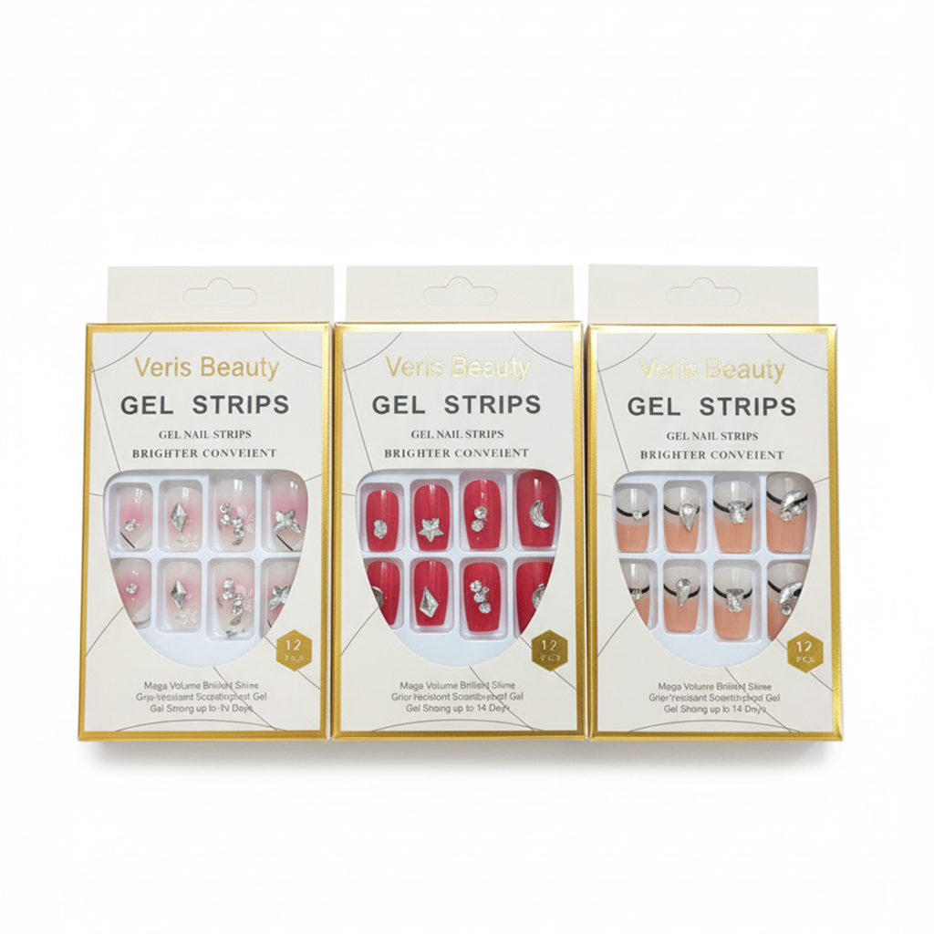 (3 Pack) Of Short Fancy Nails  Elegant Fancy Press-On Nails